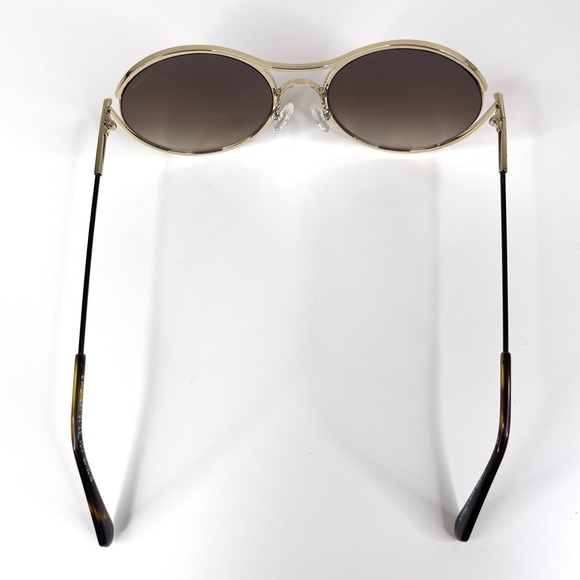BALMAIN 52mm Round Sunglasses Gold Made In France main image 13